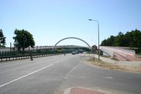Foot bridge over the road no 42 Poznań-Kórnik